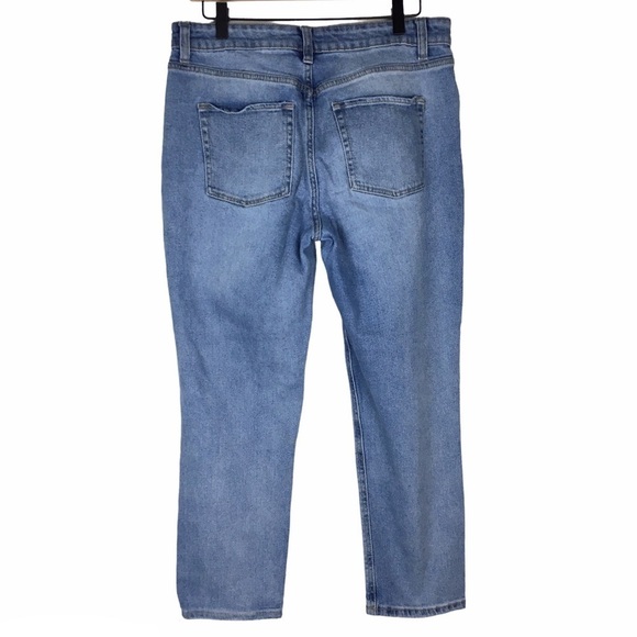 WILD FABLE Jeans Super High Rise Ankle Crop Distressed Light Wash Denim Size 10 - Picture 4 of 10